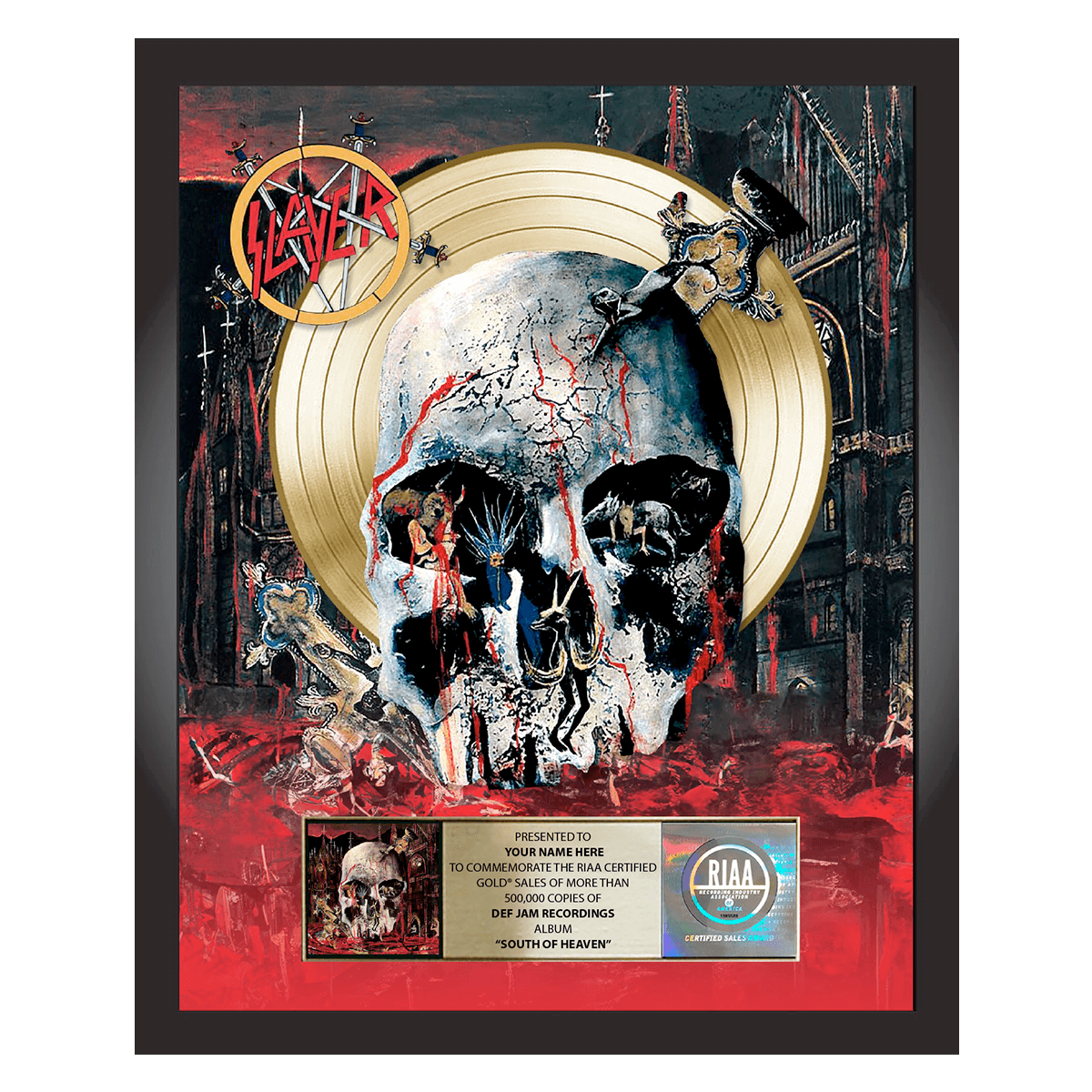 South of Heaven Album Plaque